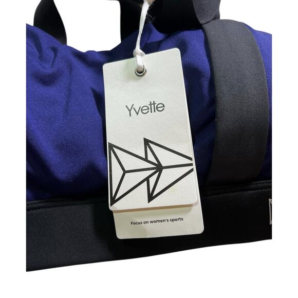 Yvette Sports Bra 40 (D-F),High Impact Crossback, Padded | Midnight Blue NWT - Picture 5 of 14